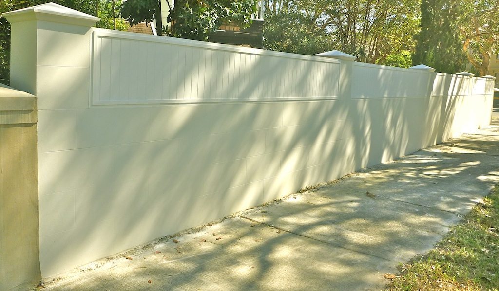 Brick fence — Darling Point, Sydney